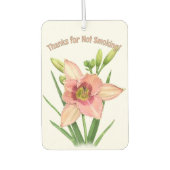 デイリリー花植物学パーソナライズされた術 カーエアーフレッシュナー (正面)