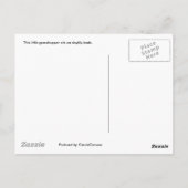 デイリリー芽はがき上の緑のキリギリス ポストカード (裏面)