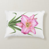 デイリリー – 究極のピンク アクセントクッション (裏面)