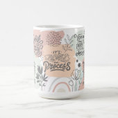 デイリーやる気を起こさせるリマインダー引用文ボタニカルシック コーヒーマグカップ (中央)