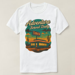 デイリーアドベンチャーダイナープリント(レトロ) Tシャツ