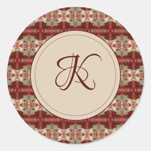 デイリーイニシャル封筒用シール ラウンドシール (正面)