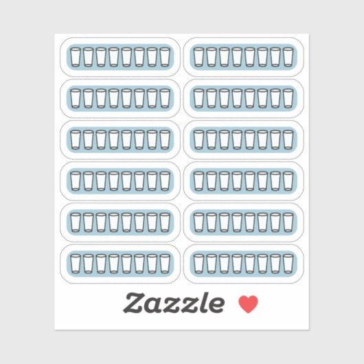 デイリーウォーター追跡プランナー シール (シート)