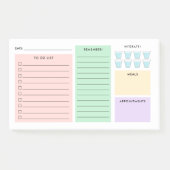 デイリーオーガナイザー – To Doリスト – ハイドレート – パステル ポストイット (正面)