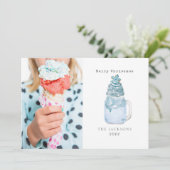 デイリークリスマスブルースノーフレークミルクシェイク シーズンカード (スタンド正面)