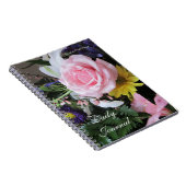 デイリージャーナル – ピンクのローズブーケ ノートブック (右側)