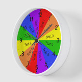 デイリースケジュールレインボー 壁時計 (傾斜)