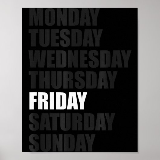 デイリースタイル_今日は金曜日 毎日のデザインポスト ポスター (正面)