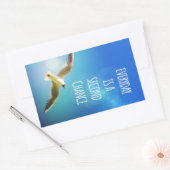 デイリーセカンドチャンスシーガル感動的引用文 長方形シール (封筒)