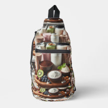 デイリーデライトミルク&チーズプリントカットソーバッグ