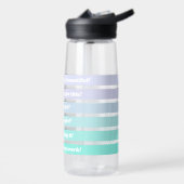デイリーハイドレーショントラッカー6線グラデーション ウォーターボトル (左面)