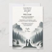 デイリーバー・レインクラウド・ネイチャー・スモーキーマウンテン・ウェディング 招待状 (正面)
