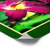 デイリーフラワークローズアップ抽象芸術 ポスター (角)