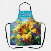 デイリーフローラ印象派絵画の黄色 エプロン (正面)