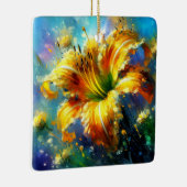 デイリーフローラ印象派絵画の黄色 セラミックオーナメント (右)