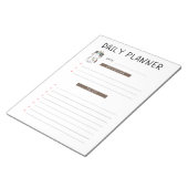 デイリープランナーかわいいトライバルキティ猫 ノートパッド (アングル)