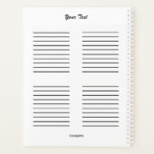 デイリープランナーとハイビスカスデザイン- HAMbWG プランナー手帳 (裏面)