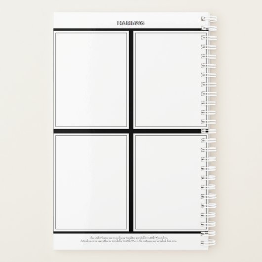デイリープランナーと瞑想テーマ- HAMbWG プランナー手帳 (裏面)
