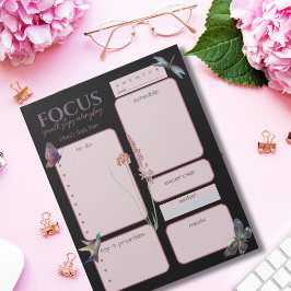 デイリープランナーやる気を起こさせるバタフライトンボ ノートパッド