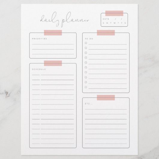 デイリープランナーカレンダーページ レターヘッド (正面)