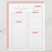 デイリープランナーカレンダーページ レターヘッド (正面/裏面)