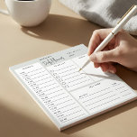 デイリープランナーシックなスクリプトライトセージ緑のメモ帳 ノートパッド<br><div class="desc">毎日のプランナー機能To Doリスト、スケジュール、メモ、およびセルフボック気にス。</div>