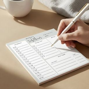 デイリープランナーシックなスクリプトライトセージ緑のメモ帳 ノートパッド