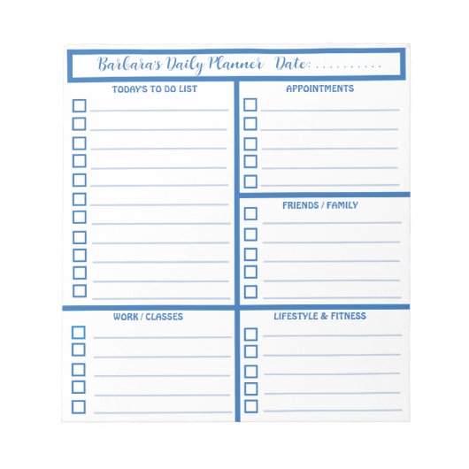 デイリープランナーシンプルモダンプロフェッショナル ノートパッド (正面)