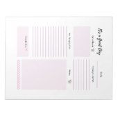 デイリープランナー感謝祈りの言葉ピンク ノートパッド (正面)