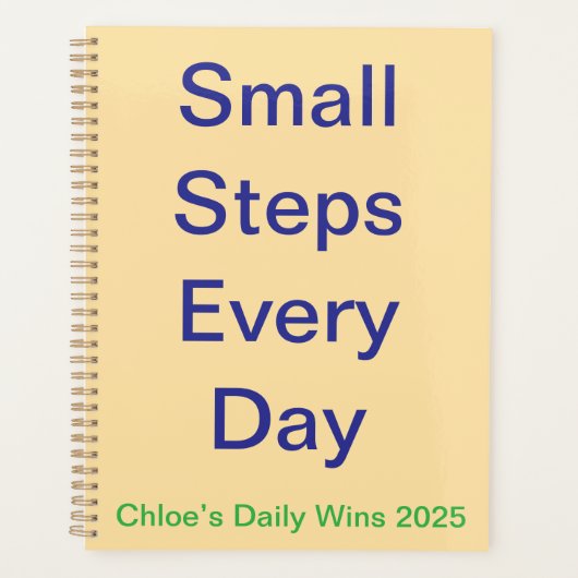 デイリープランナー – スモールステップズデイリーカスタムブック プランナー手帳 (正面)