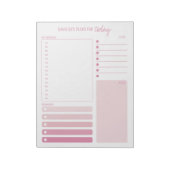 デイリープランナー ピンク スケジュール ノートやタスクリスト ノートパッド (回転)