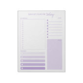 デイリープランナー ライラック スケジュール ノートやタスクリスト ノートパッド (回転)