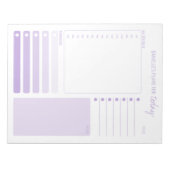 デイリープランナー ライラック スケジュール ノートやタスクリスト ノートパッド (正面)