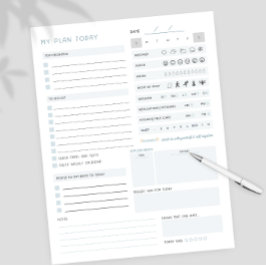 デイリープランナーADHD神経発散性 ノートパッド