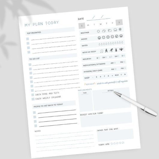 デイリープランナーADHD神経発散性 ノートパッド