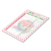 デイリーマウス散水スイカミールプランナー ノートパッド (アングル)