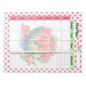 デイリーマウス散水スイカミールプランナー ノートパッド (正面)