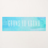 デイリーラマカルマウォーターカラー抽象芸術パターン ヨガマット (裏面(横))