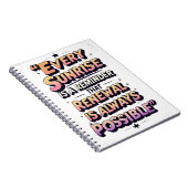 デイリーリニューアル感動的 – サンライズ引用文 ノートブック (右側)