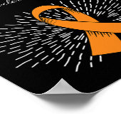 デイリー多発性硬化症認識度オレンジリブ ポスター (角)