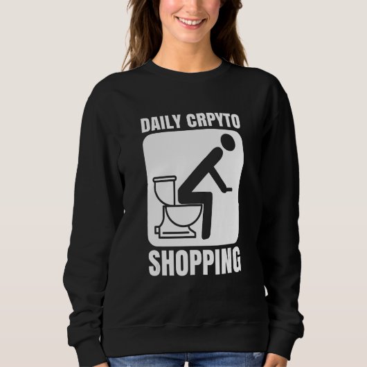 デイリー暗号ショッピング暗号通貨強気の月 スウェットシャツ (正面)