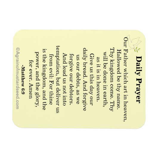 デイリー祈りの言葉私たちの父KJV マグネット (横)