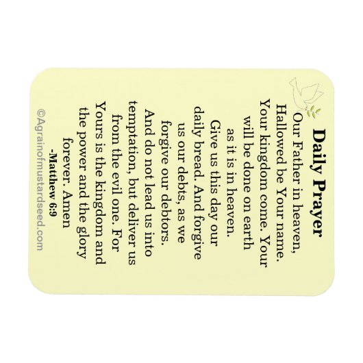 デイリー祈りの言葉私たちの父NKJV マグネット (横)