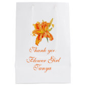 デイリー結婚の花の女の子は中抱き枕を好む ミディアムペーパーバッグ (裏面)