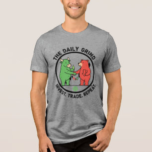 デイリー ハッスル 株式市場 ブル ベア トレーディング Tシャツ