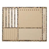 デイリー プランナー レオパード 柄 ノート 食事 やることリスト (正面)