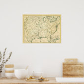 デイル。カルト・ド・ラ・ルイジアーン…..パリ、1718 ポスター (キッチン)