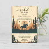 デイロデオレトロホース素朴ウェスタンブライダルシャワー 招待状 (スタンド正面)