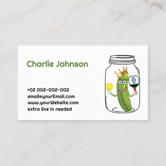 😍🤩🥒デインキおもしろいングのピックボール 名刺 (裏面)