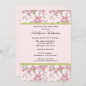 デインティピンクフローラブライダルシャワー招待状 招待状 (正面/裏面)
